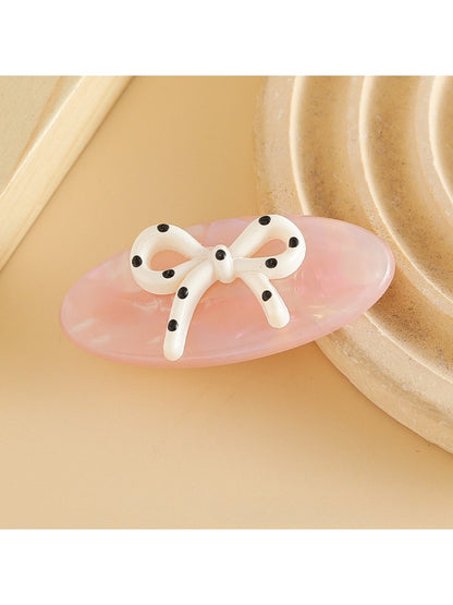 Beau - Elegant Oval Bow Hair Clip