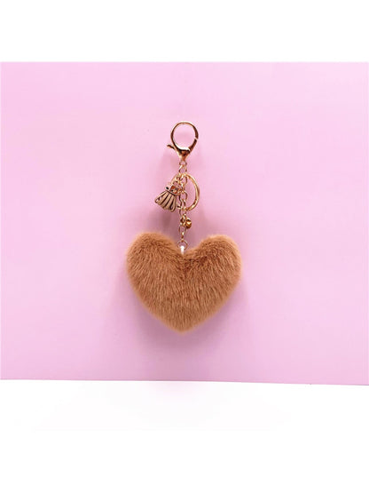 Keypus - Plush Heart Shaped Bag Charm Keychain