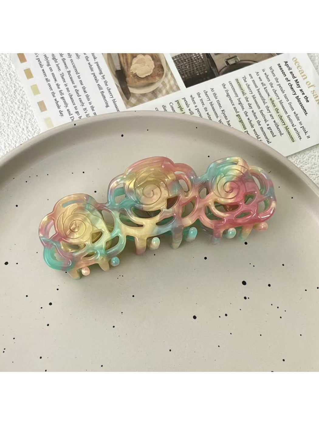 Beau - Elegant Camellia Shaped Hair Claw Clip