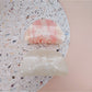 Close-up of Beau gradient acrylic hair clip showing color transition and glossy finish