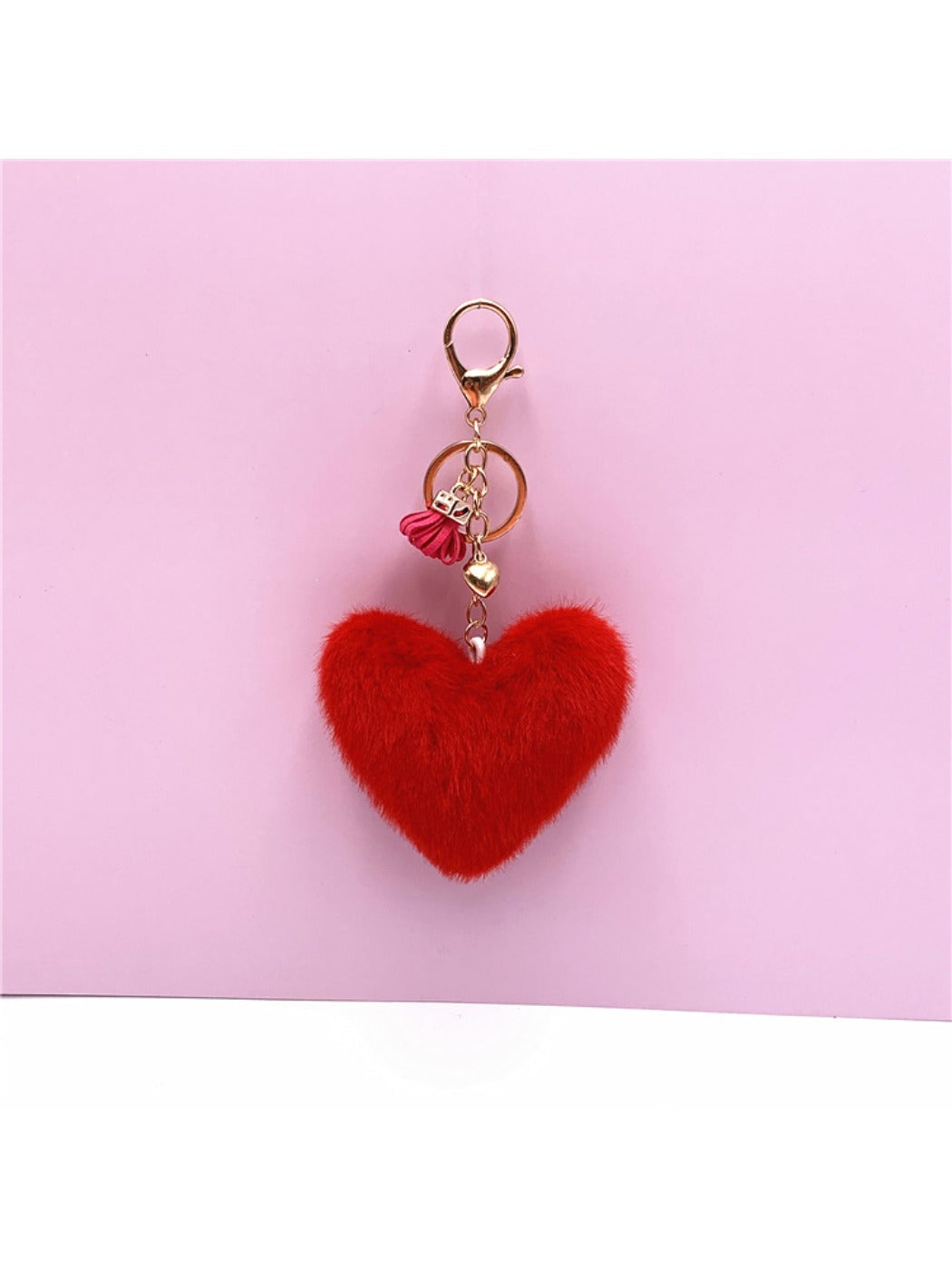 Keypus - Plush Heart Shaped Bag Charm Keychain
