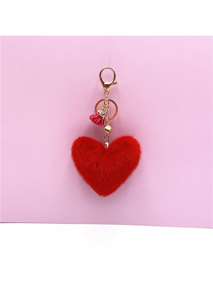 Keypus - Plush Heart Shaped Bag Charm Keychain