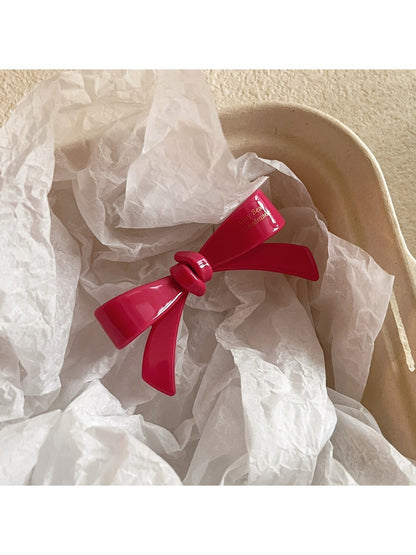 Beau - Cute Solid Color Bow Hair Clip