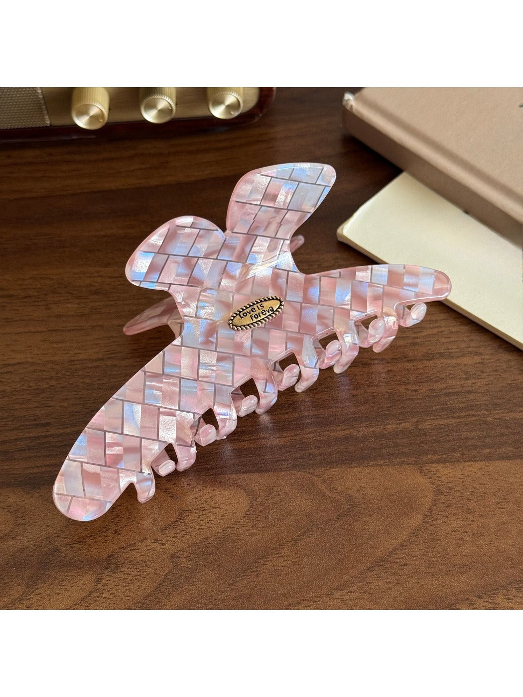 Beau - Iridescent Check Hair Clip