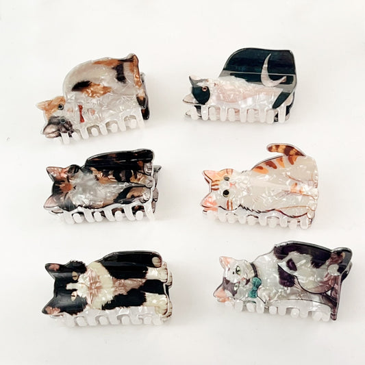 Beau - Cute Cat Shaped Glossy Claw Clip