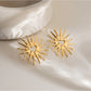 Earedge - Openwork Sunflower Stud Earrings