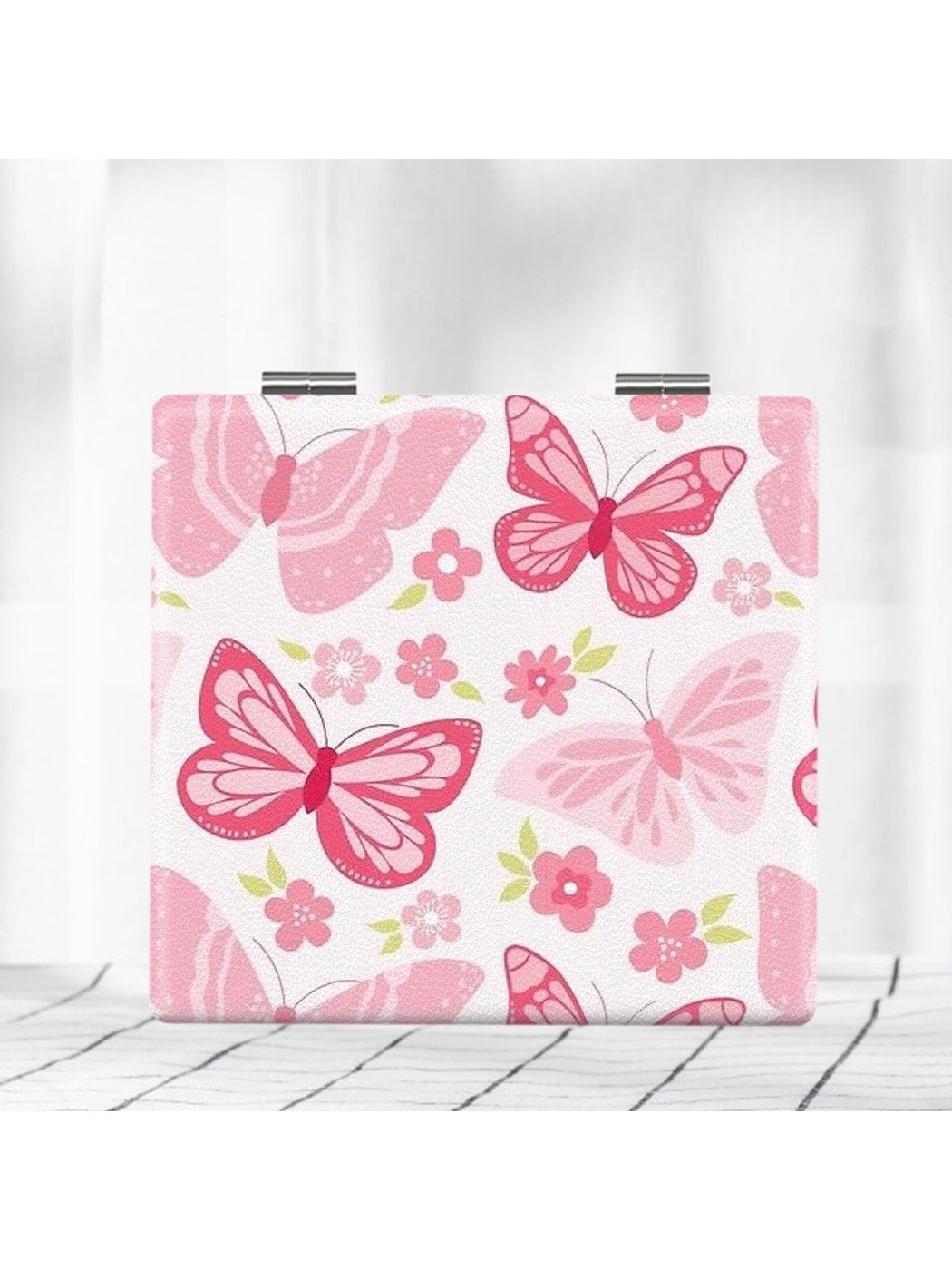 Mirroray - Butterfly Floral Print Folding Makeup Mirror