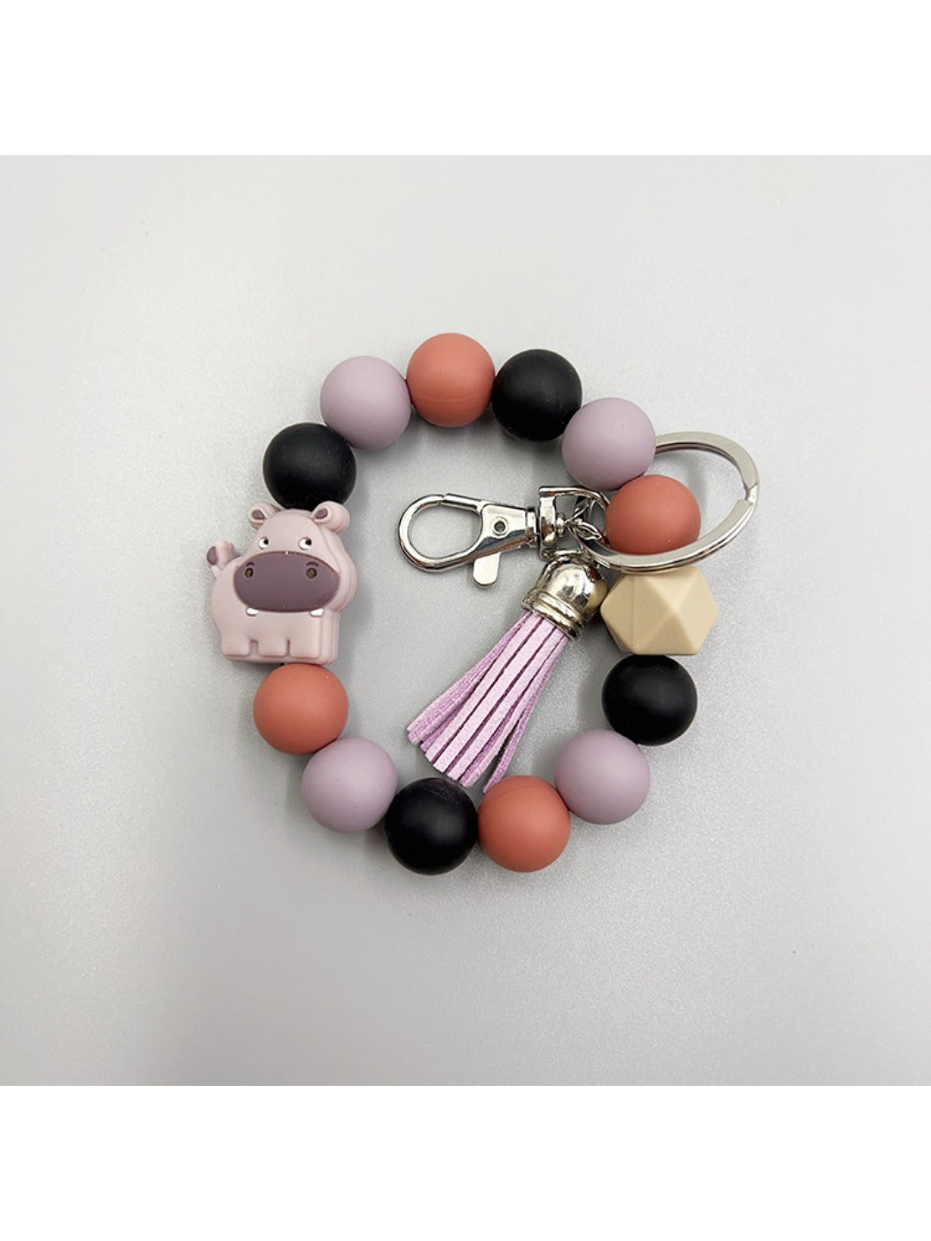 Keypus - Cartoon Animal Tassel Silicone Keychain
