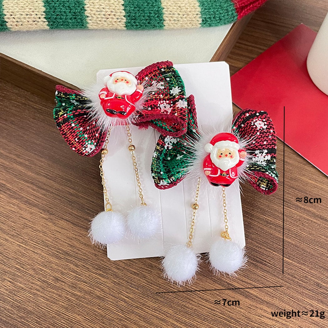 Beau - Christmas Classic Bow Bell Hair Clip