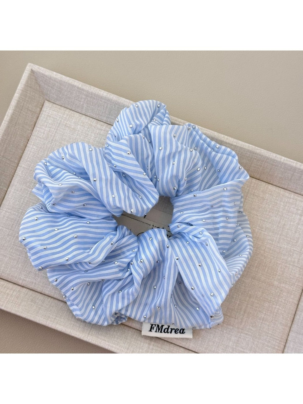 Gifty - Striped Fabric Coil Hair Tie