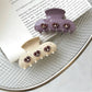 Close-up of Beau Sweet Heart Shaped Acetate Hair Clip showing glossy finish and clasp detail