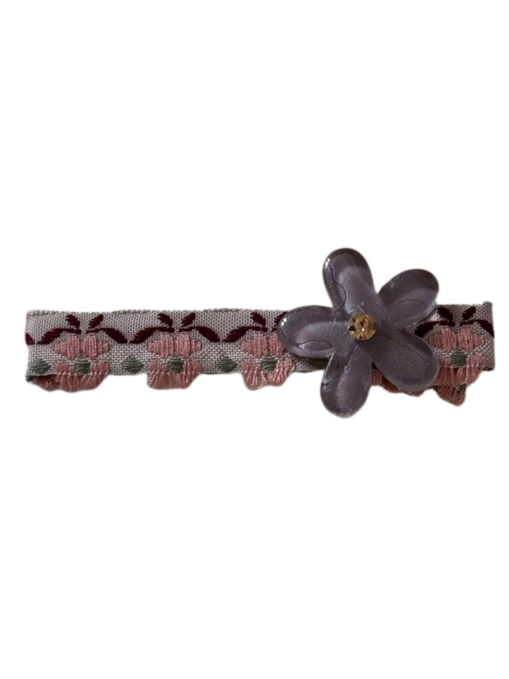 Beau - Scalloped Trim Floral Decorative Hair Clip