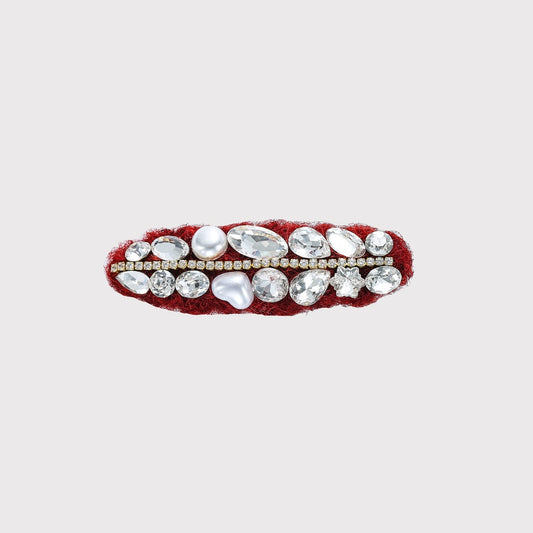 Beau - Red Decorative Plush Hair Clip