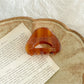Beau - Semi Round Hollow Acetate Geometric Claw Clip