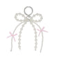 Keypus - Beaded Ribbon Bow Pendant Key Ring Keychain