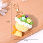 Close-up of Keypus tulip shaped keychain showing detailed petals and vibrant colors