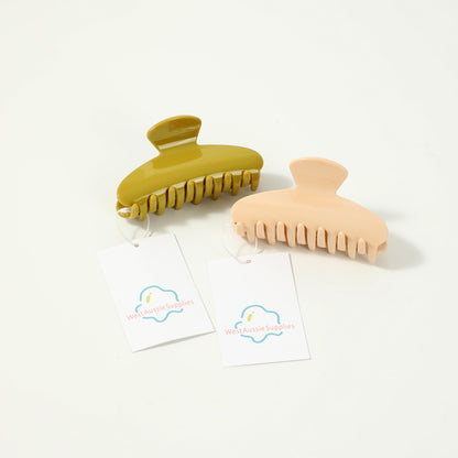 Beau - Solid Color Square Tip Claw Clip