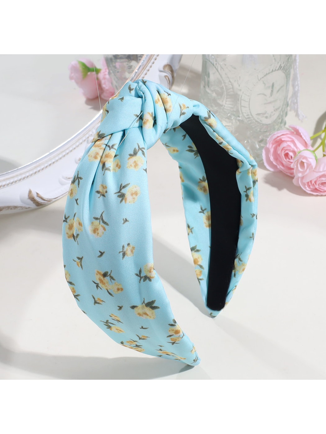 Gifty - Sweet Floral Print Knotted Fabric Headband