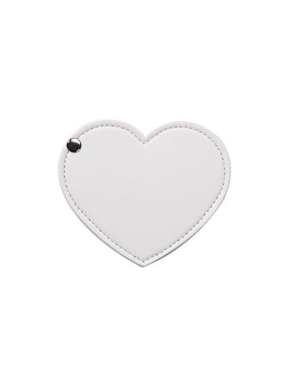 Mirroray - Elegant PU Leather Heart Folding Mirror