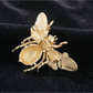 Brovia - Textured Enamel Bee Accent Brooch