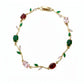 Lovra - Alloy Oval Flower Synthetic Zircon Bracelet