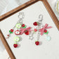 Keypus - Sweet Plaid Bow Apple Tulip Keychain