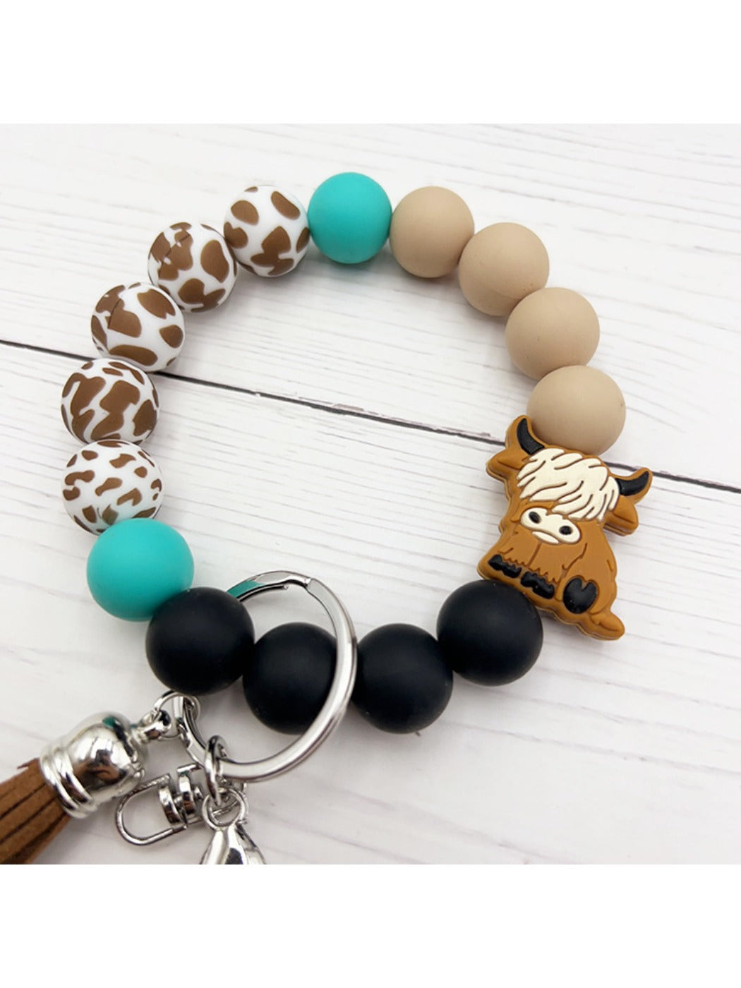 Keypus - Cartoon Animal Tassel Silicone Keychain