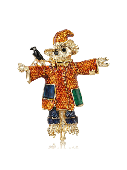 Brovia - Cartoon Scarecrow Oil Drip Finish Brooch