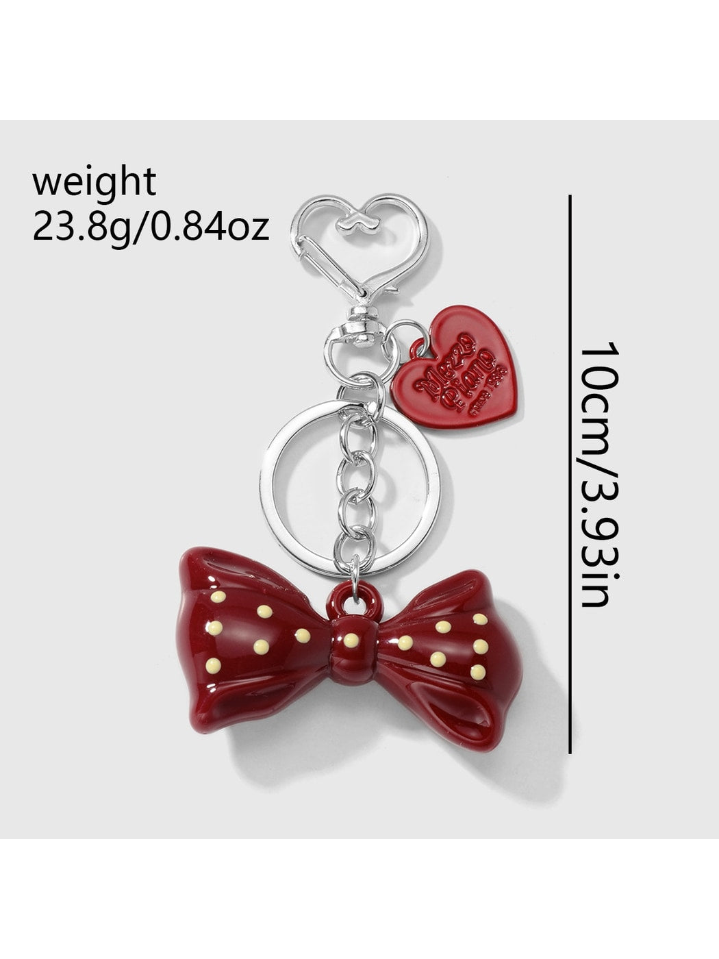 Keypus - Y2K Acrylic Bow and Mirror Charm Keychain