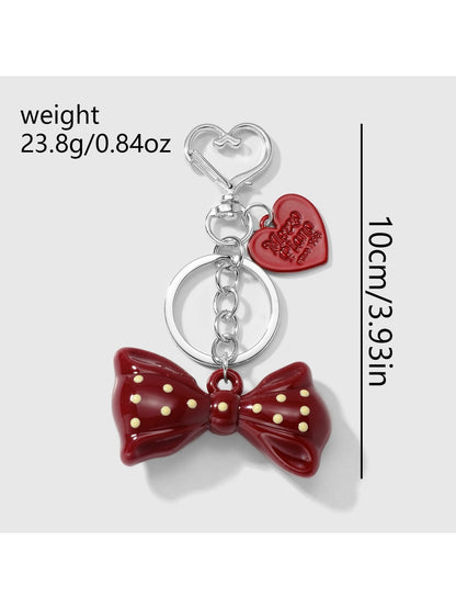 Keypus - Y2K Acrylic Bow and Mirror Charm Keychain