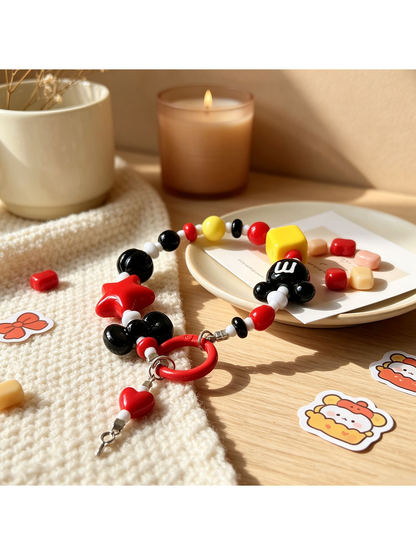 Keypus - Colorful Acrylic Beaded Bag Charm Keychain
