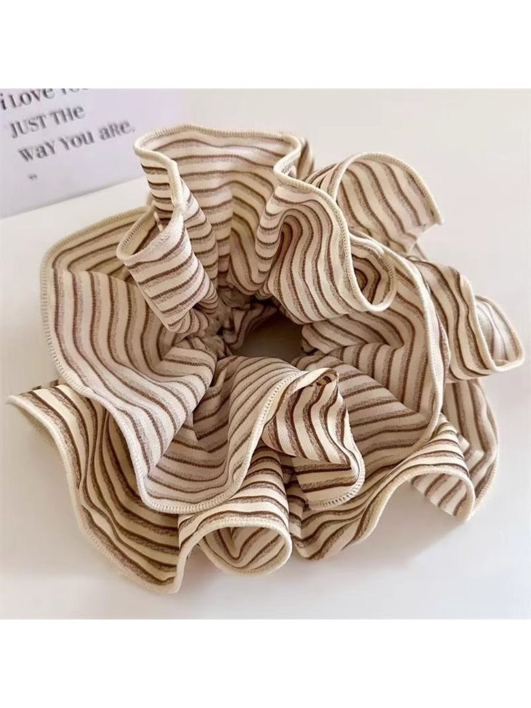 Gifty - Striped Scrunchie Hair Ring