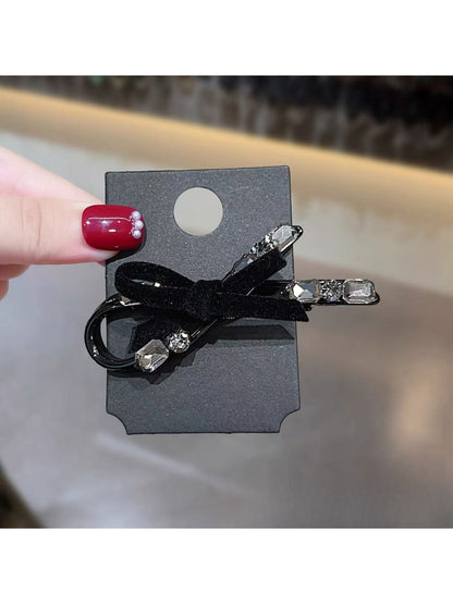 Beau - Bow Rhinestone Versatile Hair Clip