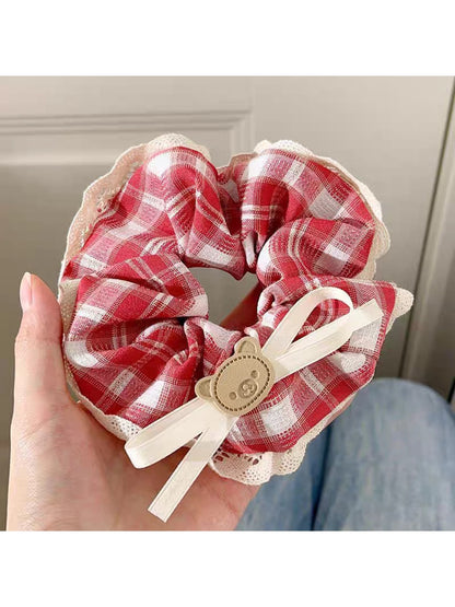 Gifty - Sweet Plaid Lace Hair Ties