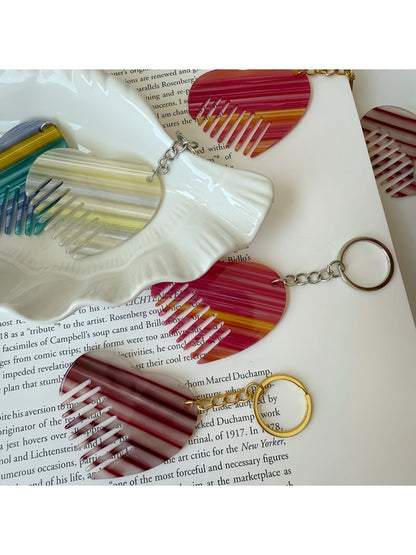 Keypus - Cute Heart Comb Keychain