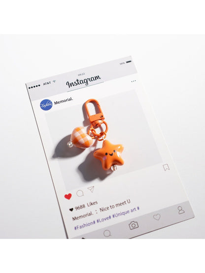 Keypus - Adorable Solid Color Star Keychain