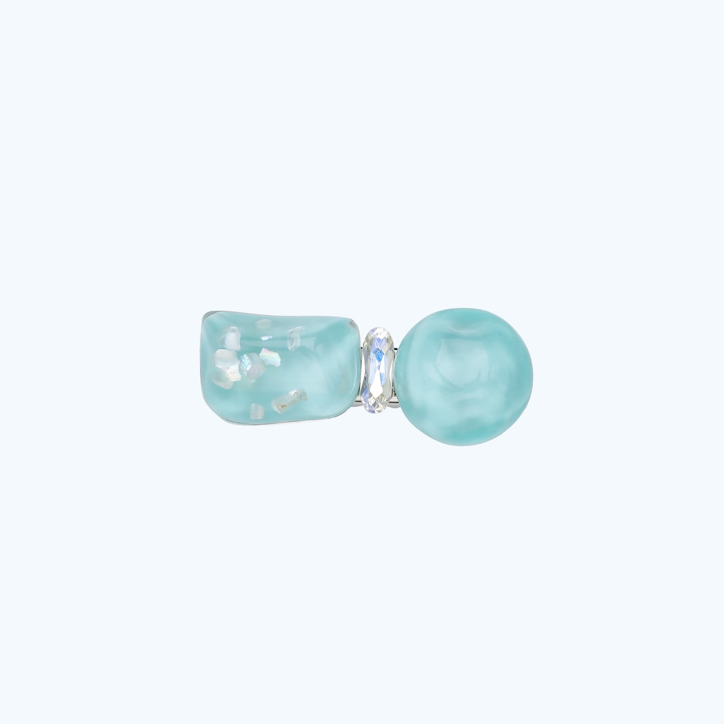 Beau - Mint Blue Simple Beads Hair Clip Set