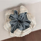 Gifty - Lace Trim Striped Scrunchie Hair Tie