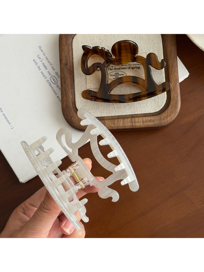 Beau - Vintage Horse Silhouette Acetate Claw Clip