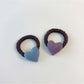 Gifty - Sweet Style Heart Accent Fabric Hair Tie