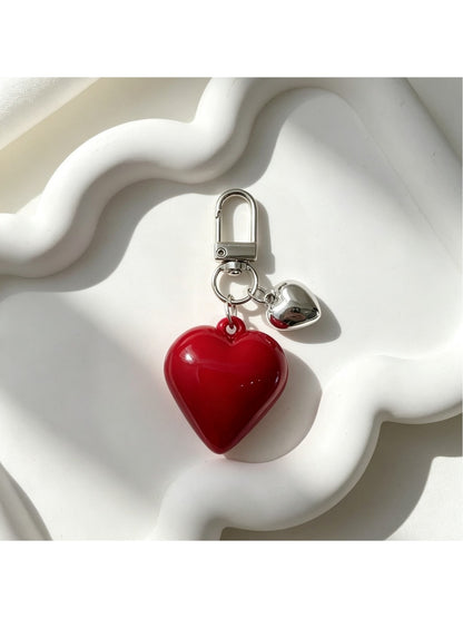 Keypus - Heart Shape Alloy Phone Bag Charm Keychain
