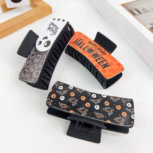 Beau - Halloween Ghost Print Claw Clip