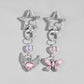 Keypus - Hollow Star and Heart Pendant Keychain