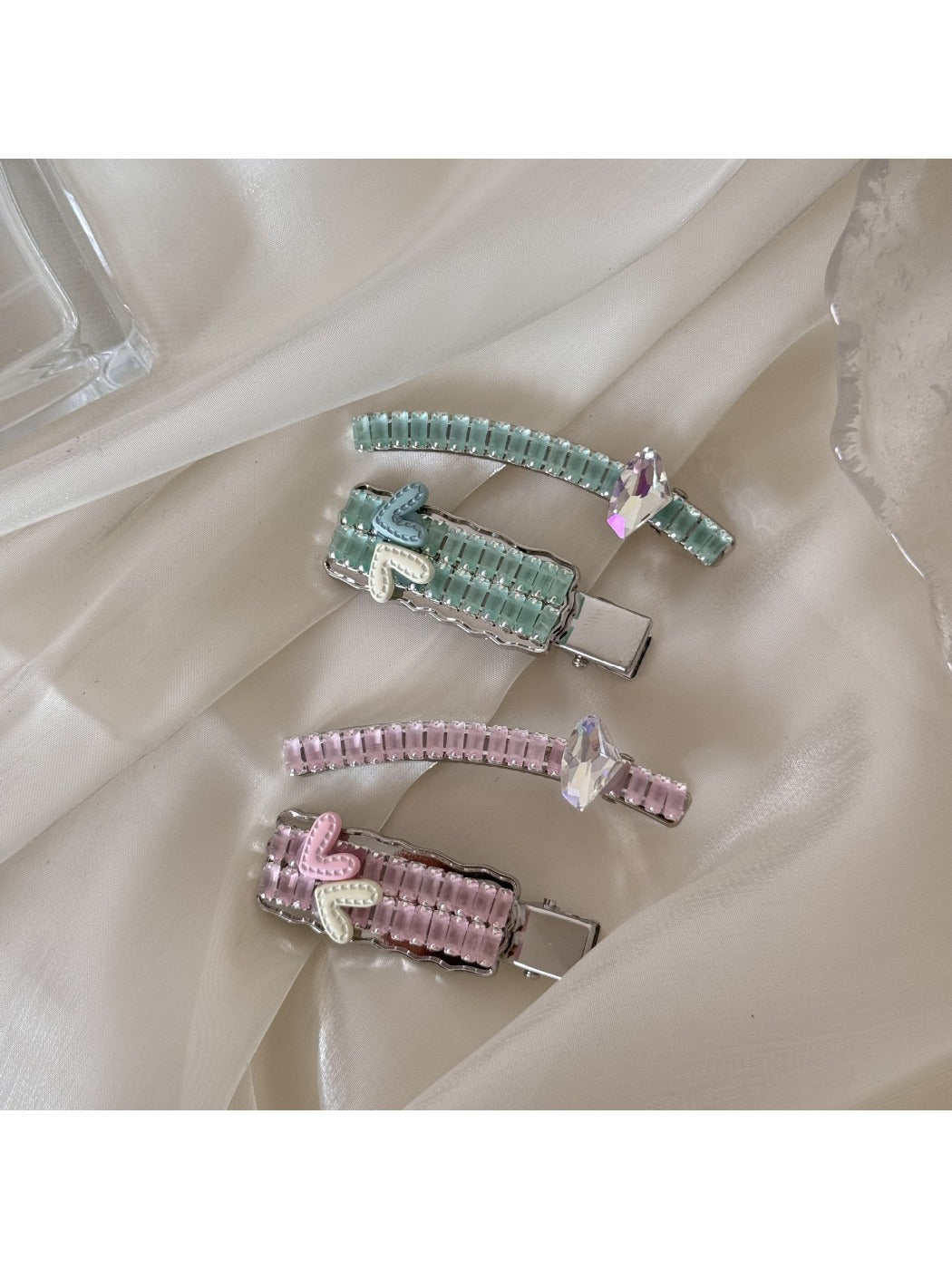 Close-up of Beau chic flat hair clip showing smooth surface and rounded edges
