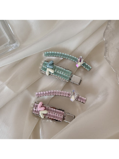 Close-up of Beau chic flat hair clip showing smooth surface and rounded edges