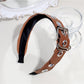 Gifty - Punk Faux Leather Metal Buckle Wide Headband