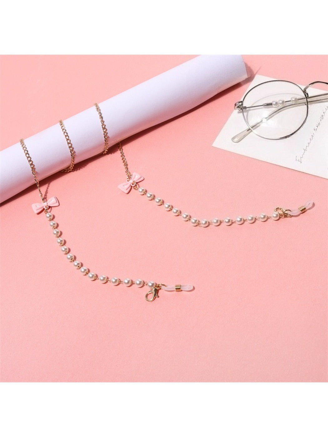 Velra - Bow Accented Beaded Eyeglass Strap