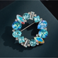 Brovia - Geometric Ring Rhinestone Detail Fashion Brooch