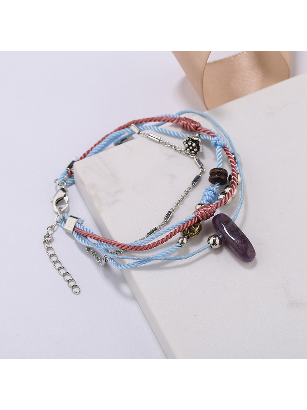 Lovra - Bohemian Beaded Rope Alloy Bracelet