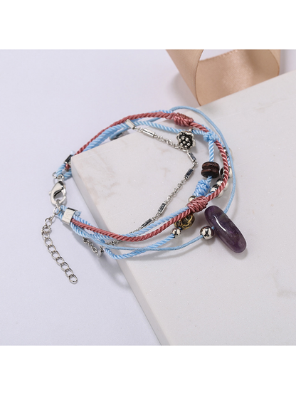Lovra - Bohemian Beaded Rope Alloy Bracelet